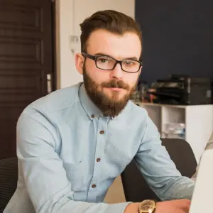 Senior software developers working on client database modules